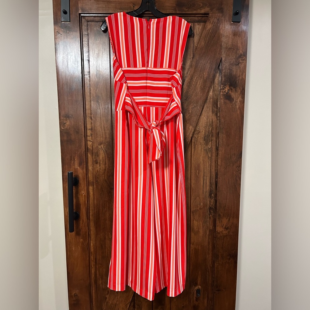 New York & Company Red and White Jumpsuit - Picture 2 of 9